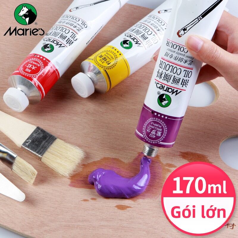 Marie’s | Bộ Sơn Dầu Màu Xám Trắng Chất Lượng Nghệ Sĩ 170ml