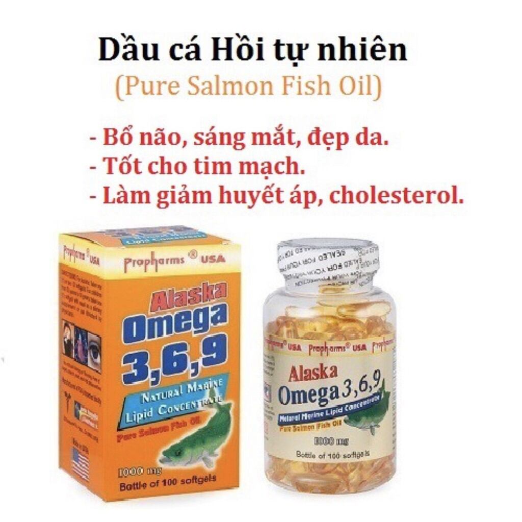 Omega 369 alaska usa - dầu cá từ tự nhiên hộp 100 viên