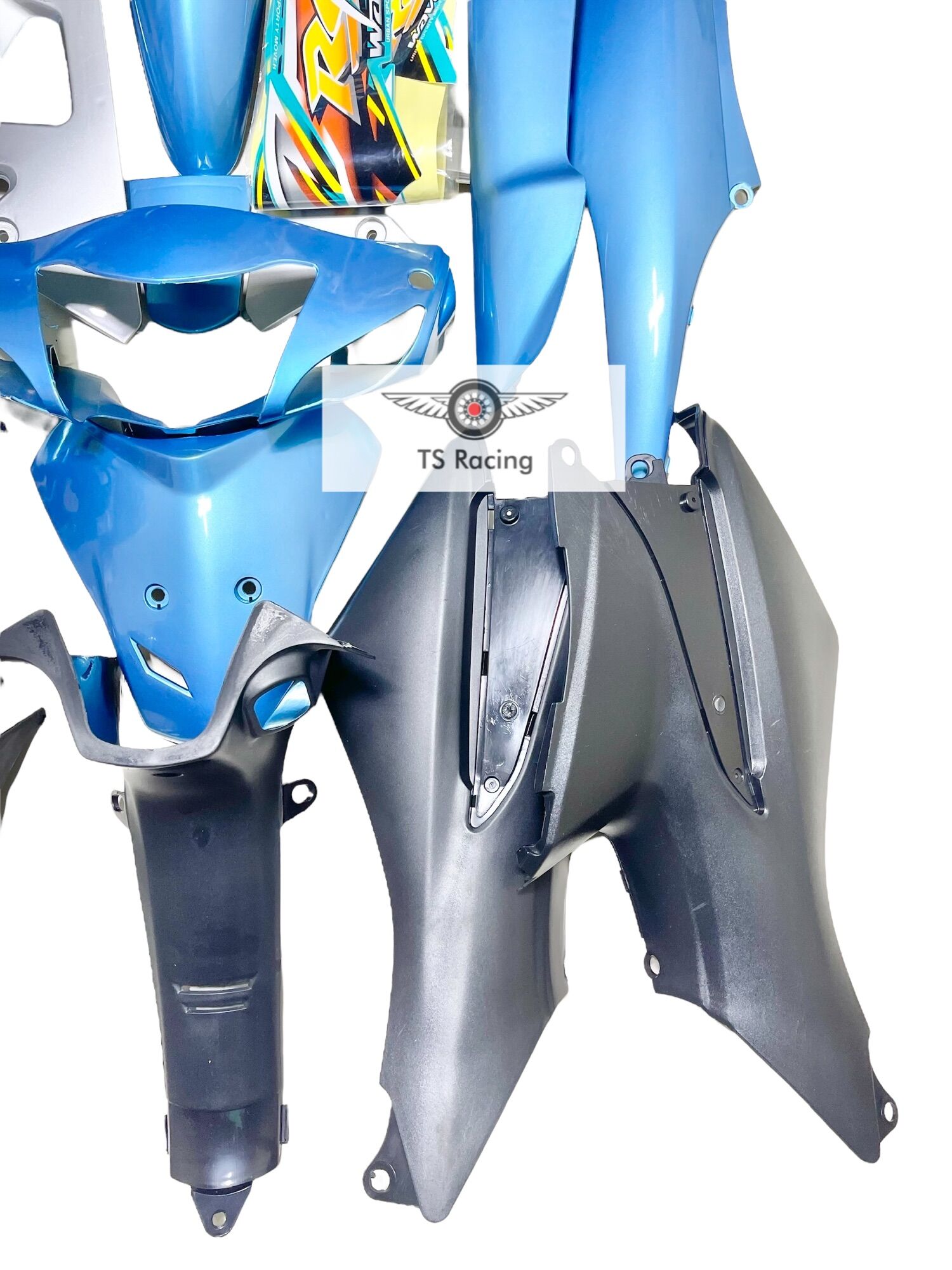Dàn áo wave rs xanh dương - tặng team 3 lớp