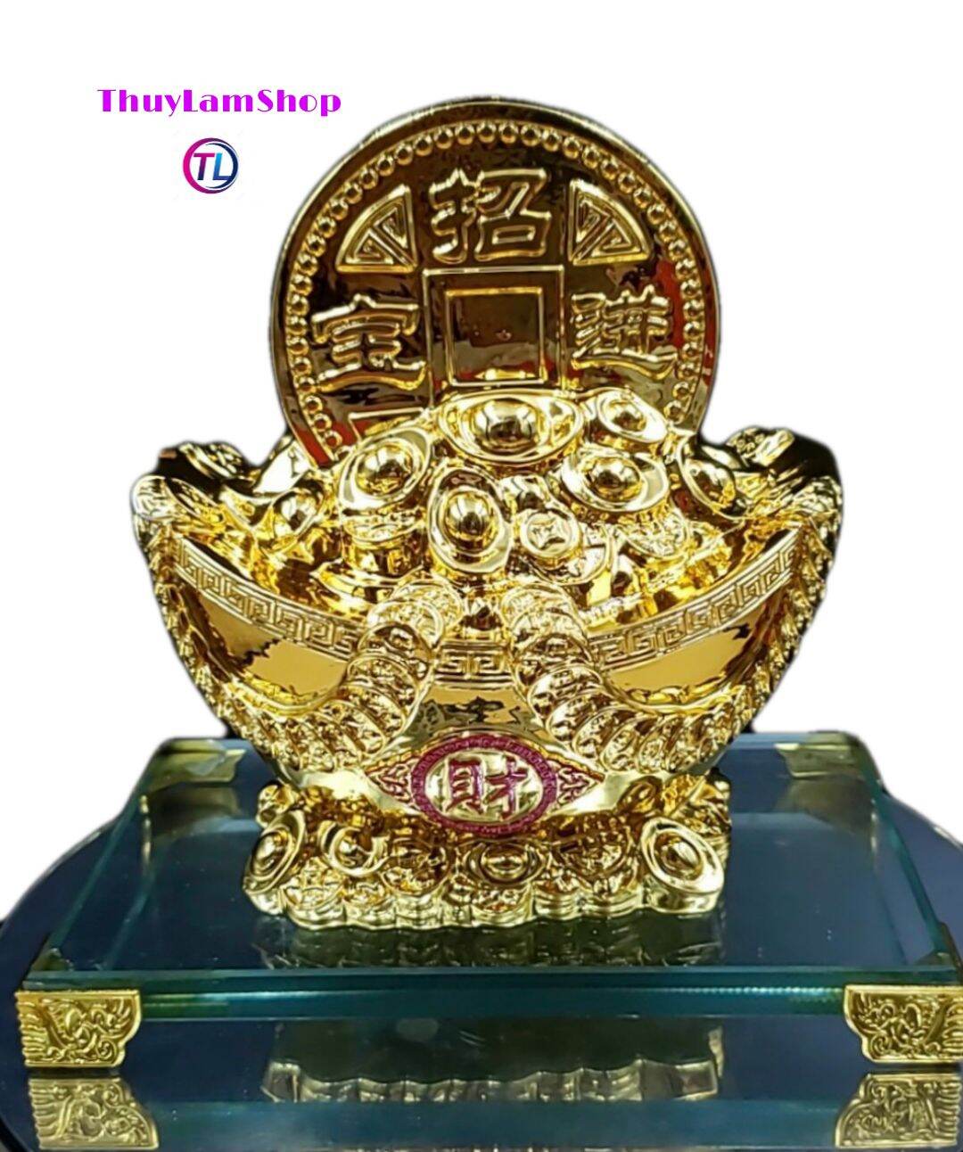 Kim nguyên bảo thỏi vàng tài lộc trưng bàn thờ Thần Tài kích hoạt tài lộc Hỷ thần