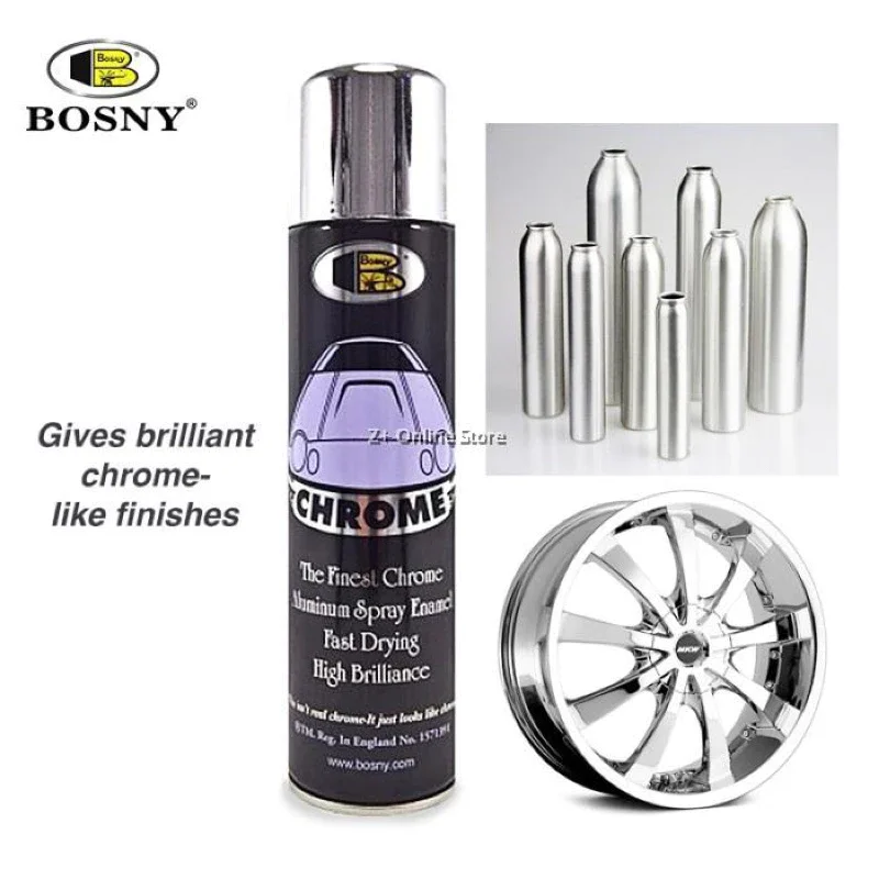 Sơn xịt mạ Inox Chrome Bosny Thái Lan
