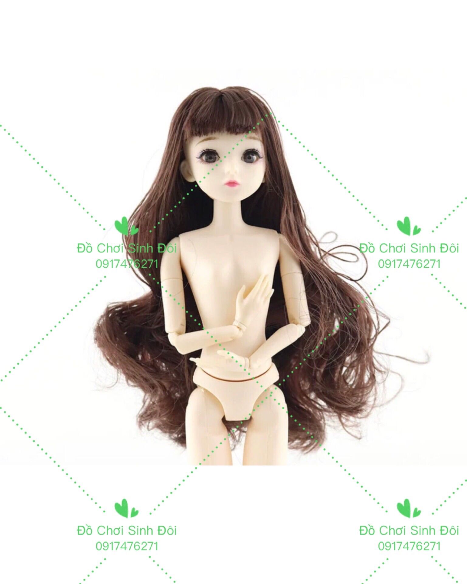 Đầu búp bê mắt 4D - phụ kiện búp bê