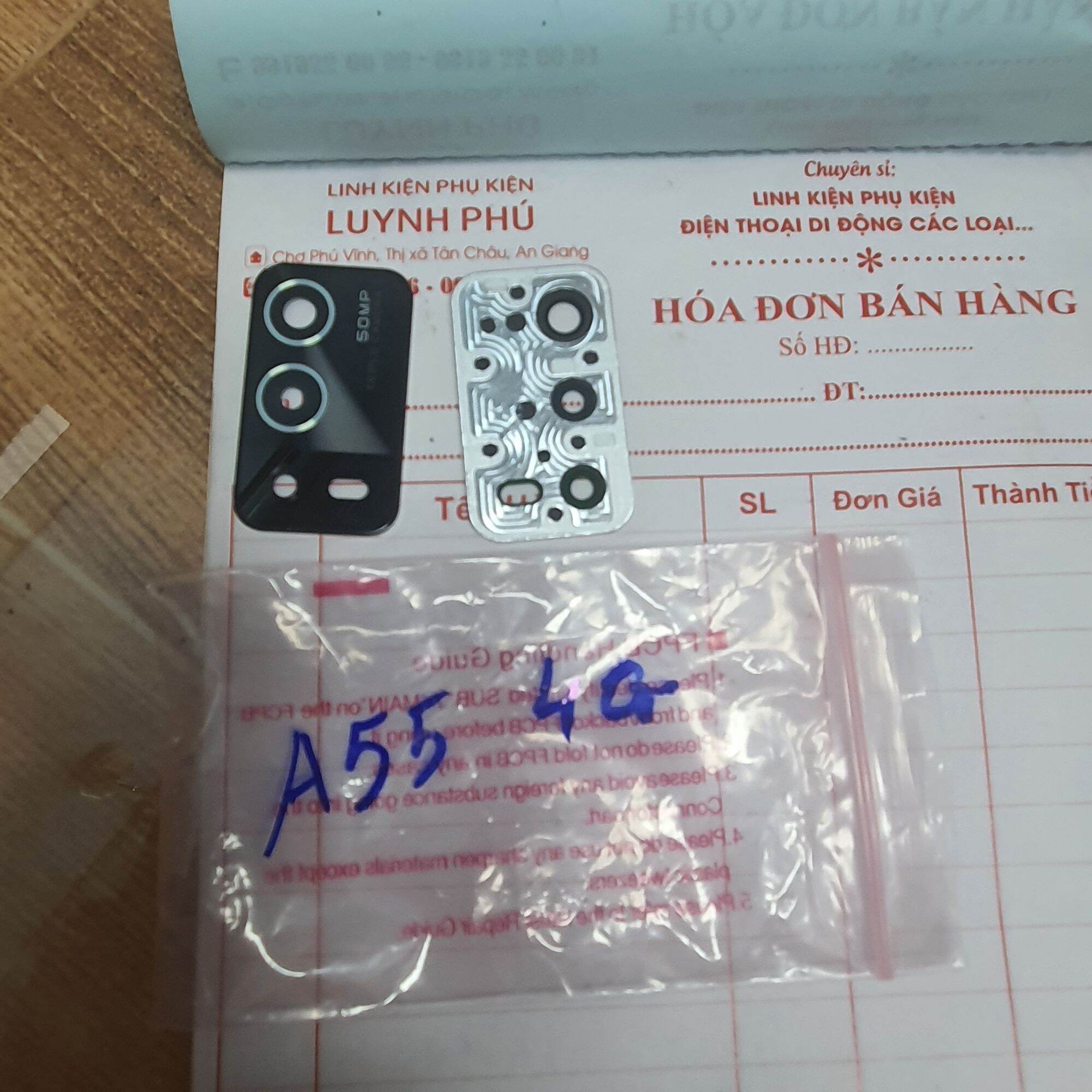 Nắp lưng Oppo A55 4G,cụm kính camera bao test