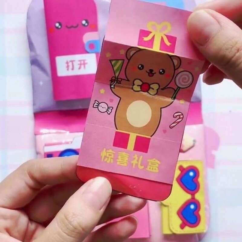 Squishy Túi quà dễ thương của búp bê giấy