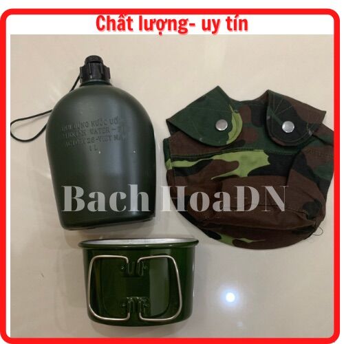 Bình Tông, Bi đông nhựa 1 Lít có ca nhôm và túi đựng