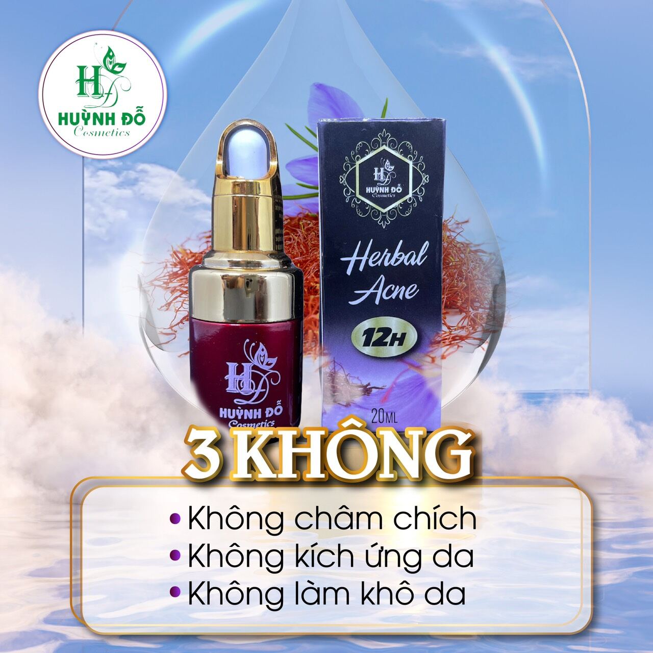 Serum chấm mụn 12h huỳnh đỗ