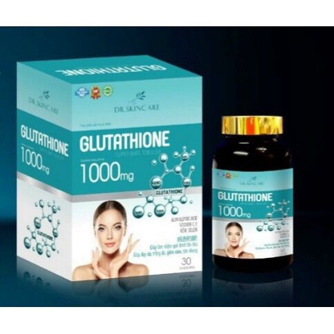 glutathione 1000mg của mỹ Viên uống trắng da Glutathione 1000mg mịn da cam kết hiệu quả sau 1 tháng