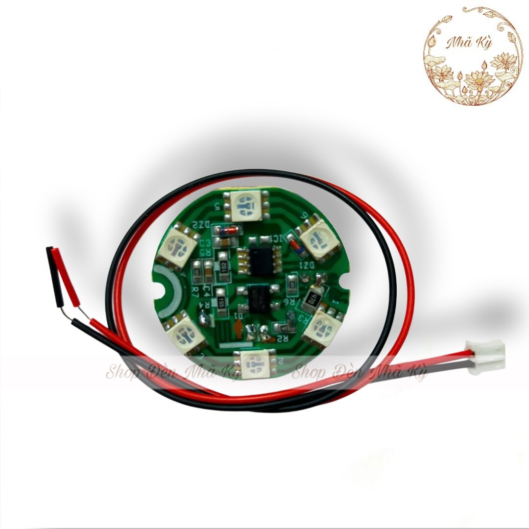 Mạch đèn thờ pha lê , mạch led thay thế, mạch đèn thờ 6 bóng siêu sáng , mạch chớp 7 màu , mạch màu vàng có kèm dây ghim