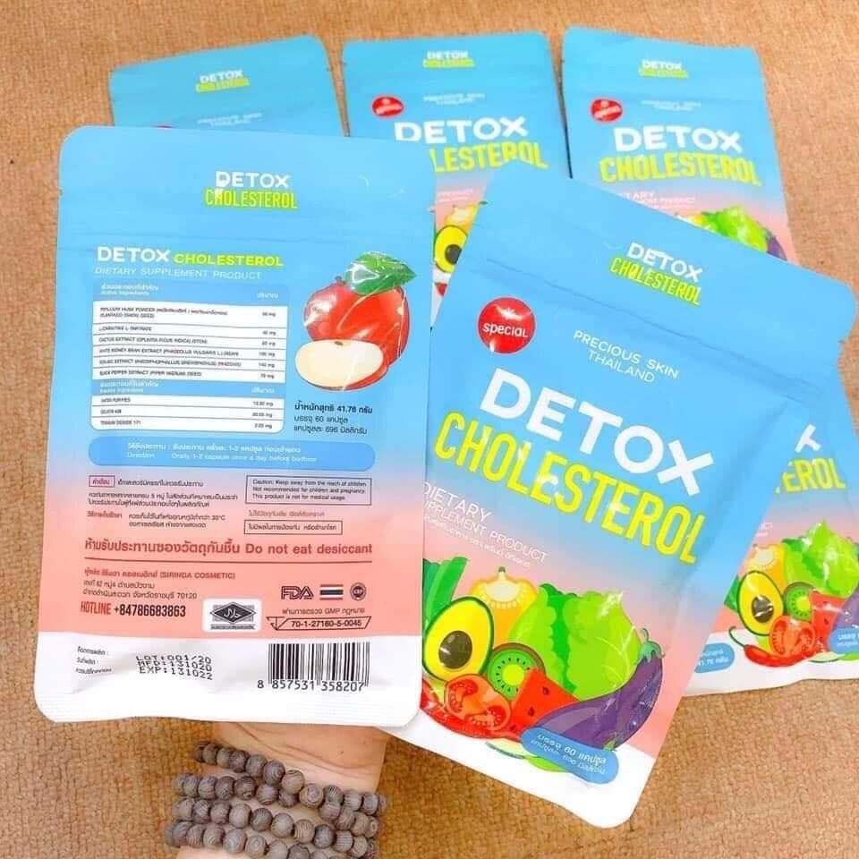 Viên uống khử mỡ siêu tốc Detox Cholesterol thái lan [ Túi 60 viên ]