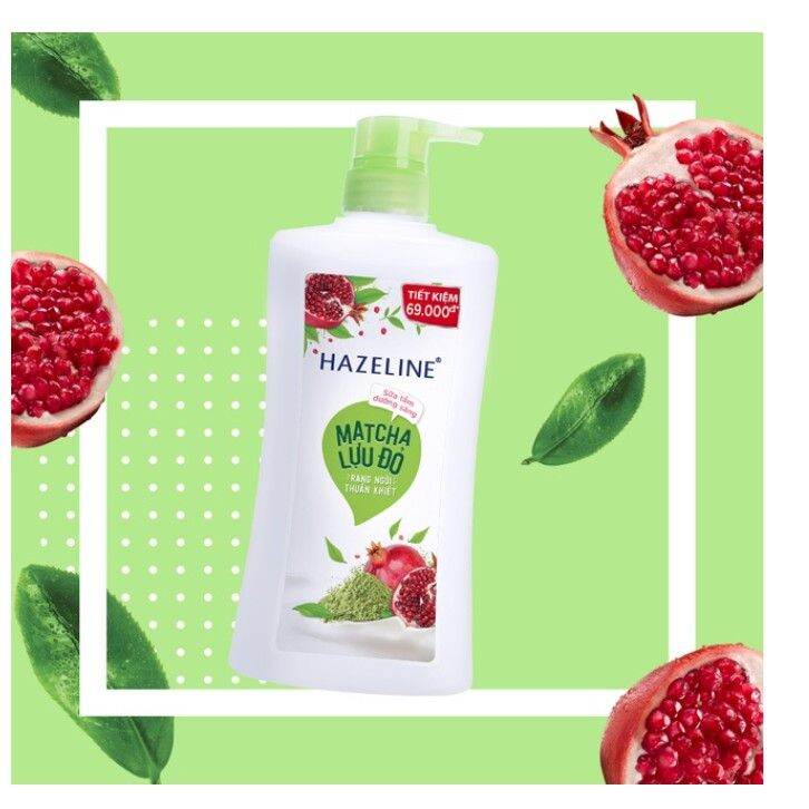 SỮA TẮM HAZELINE MATCHA LỰU ĐỎ 900g