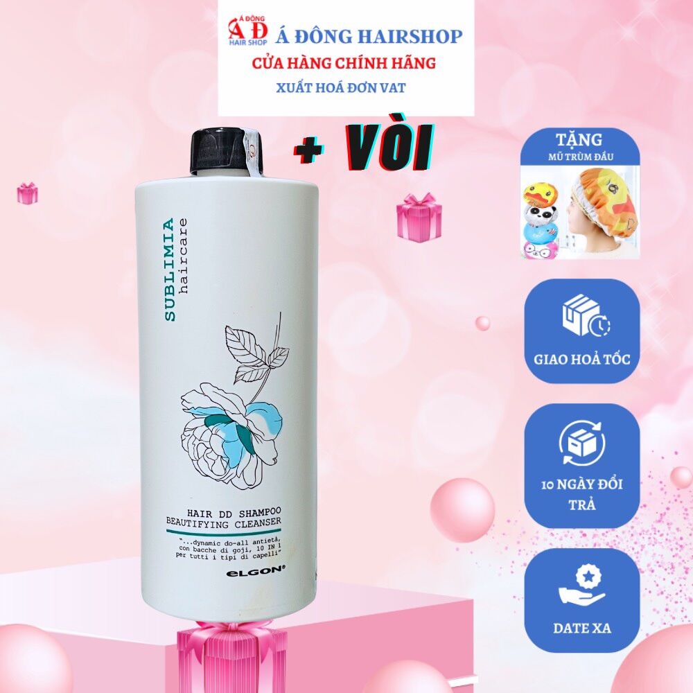 [+Tặng mũ trùm] Dầu gội Elgon Sublimia cho tóc khô hư tổn do tẩy nhuộm 750ml (ITALY)