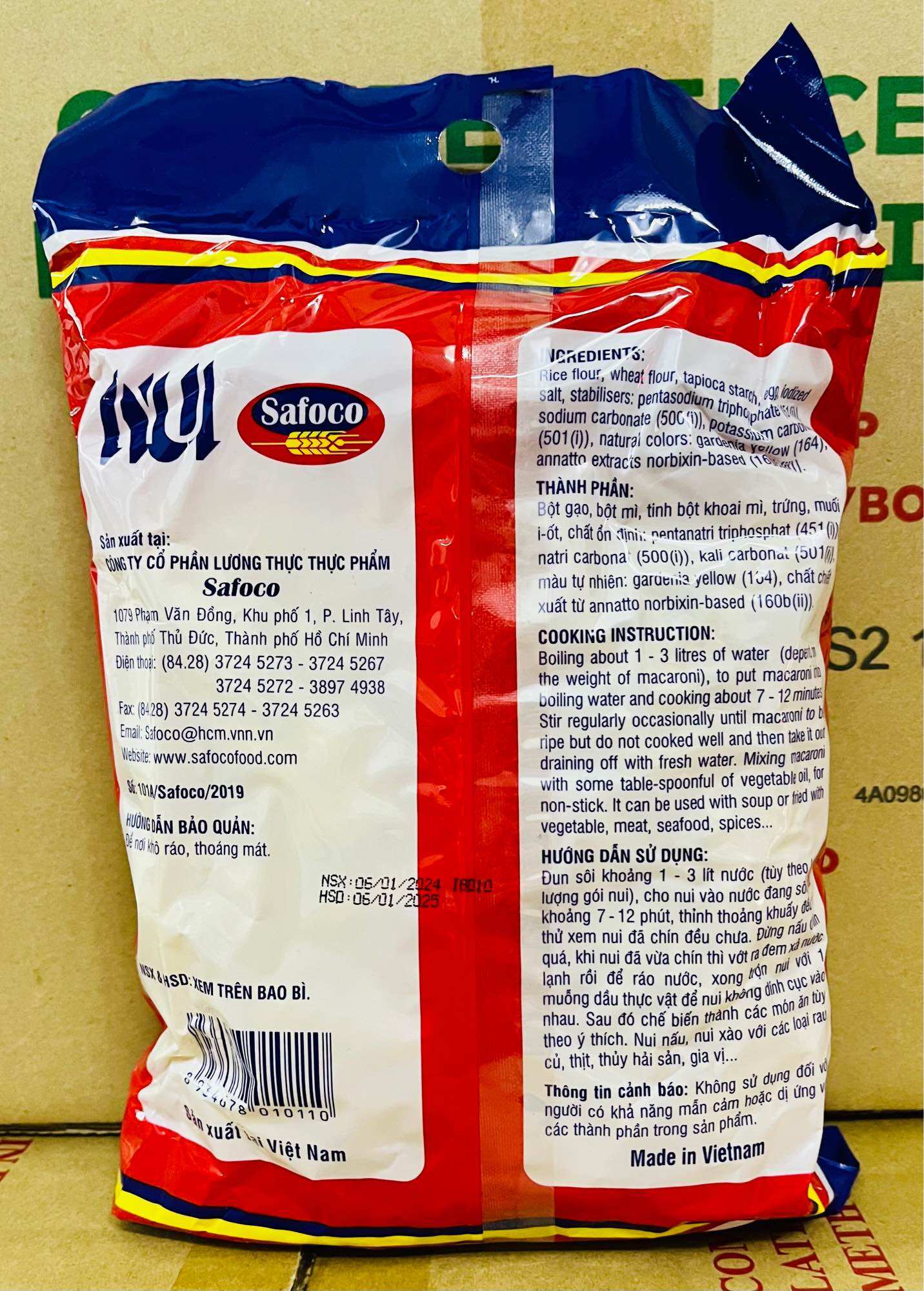 Safoco Twisted Pasta/Tube Pasta/C-Shaped Pasta Package (300-400-500g)