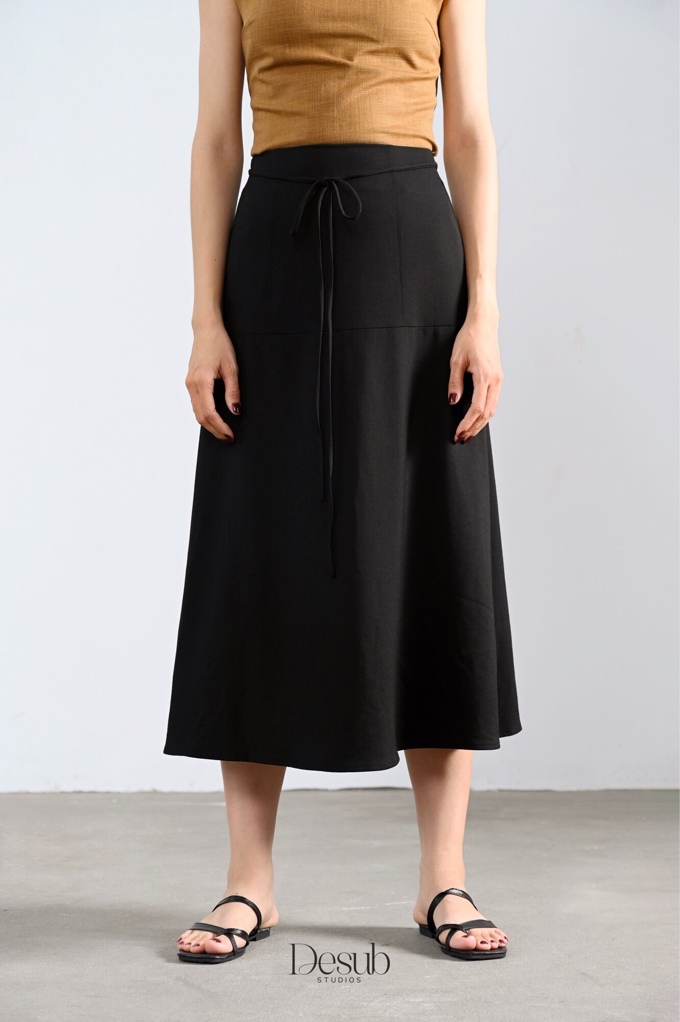 Desub Studios Chân váy đũi Glenda Linen Skirt