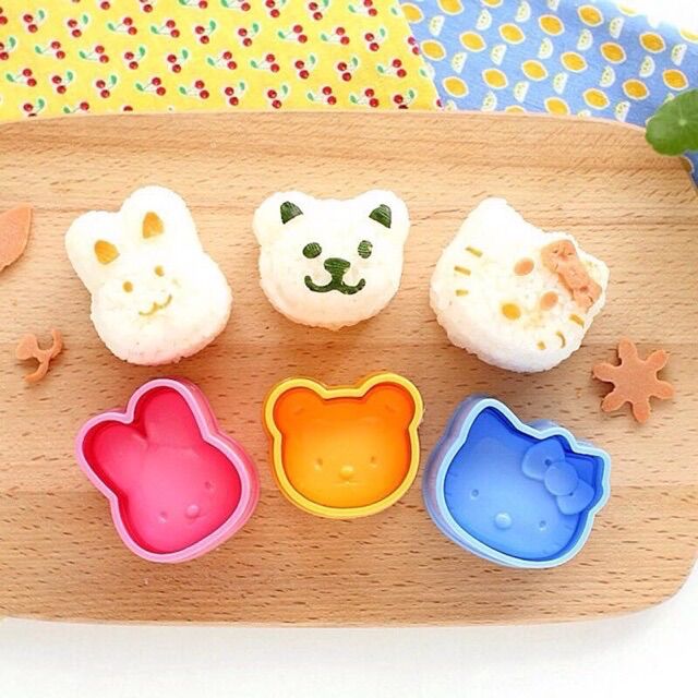 Bộ 3 khuôn ép cơm xuất nhật cho bé