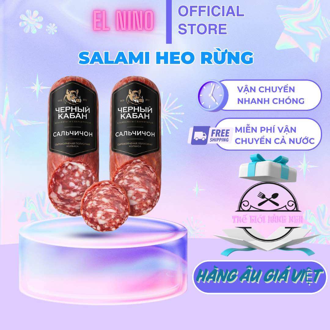 Salami Heo Rừng Salchichon Черный Кабан Nga – Xúc Xích Khô Nhập Khẩu Chính Hãng
