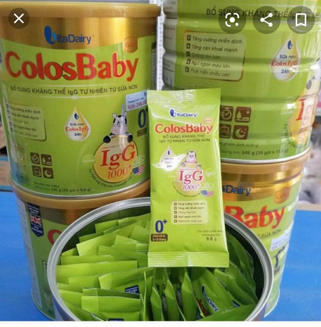 Sữa non ColosBaby 0+ dạng gói tiện lợi 9,6g