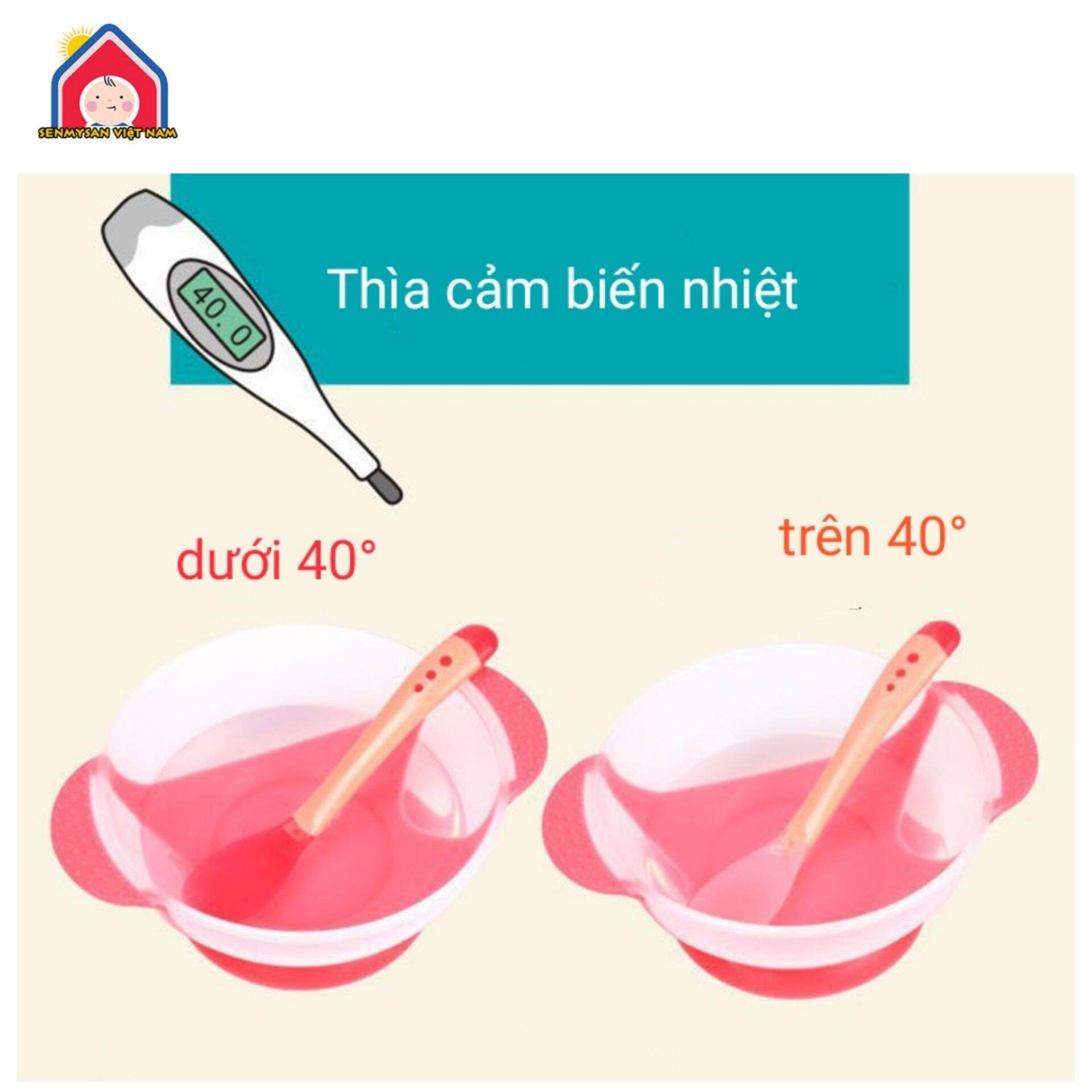 Thìa ăn dặm báo nóng silicon cho bé senmysan