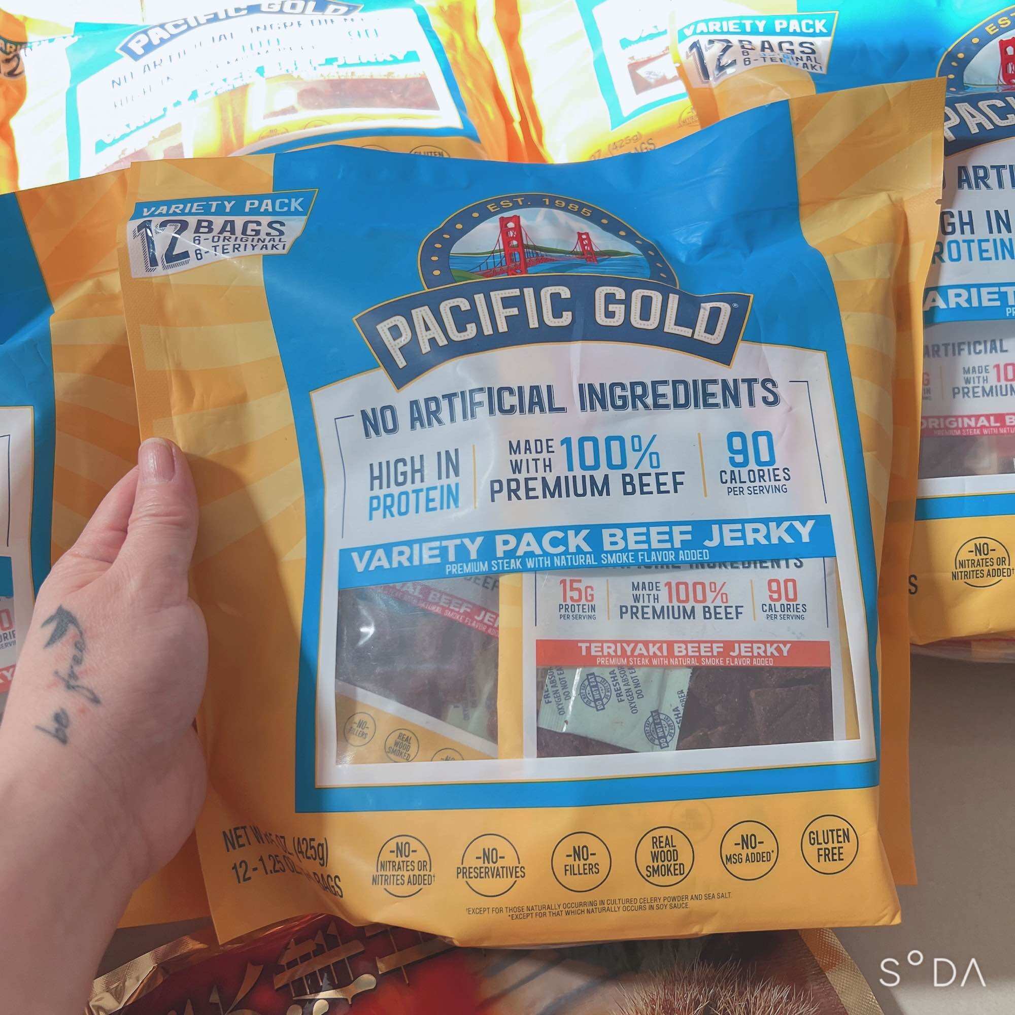 KHÔ BÒ MỸ PACIFIC GOLD BEEF JERKY 425G