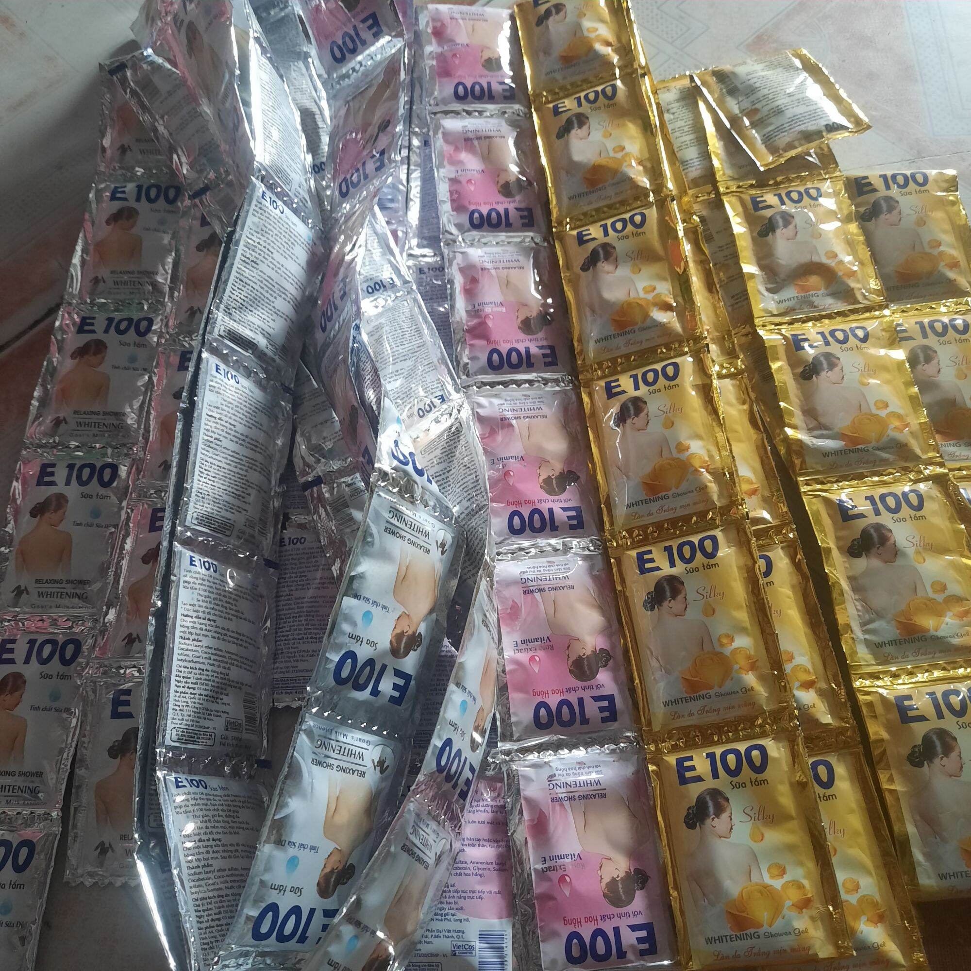 dây sữa tắm  e100 12 gói
