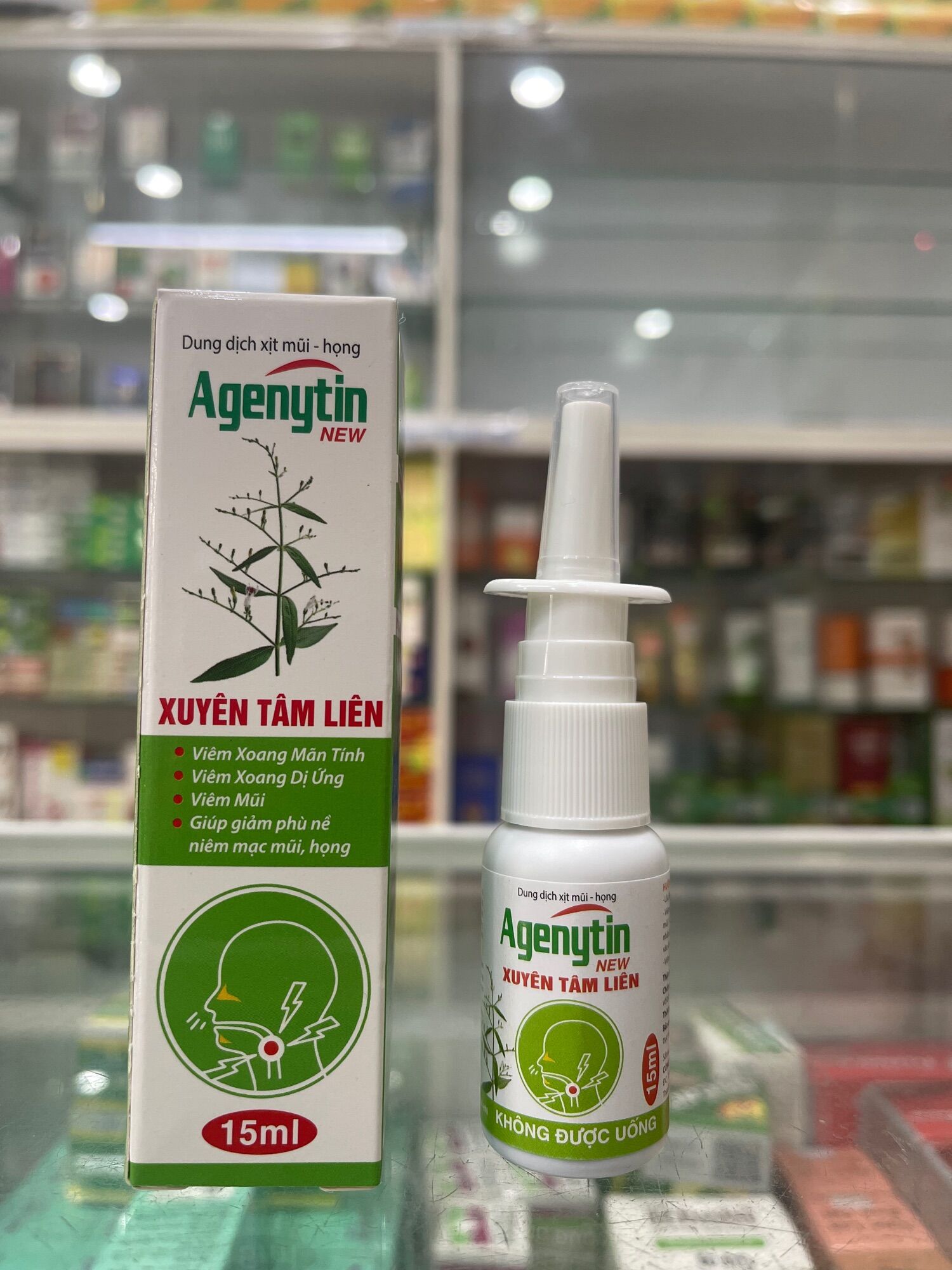 Dung dịch xịt mũi - họng Agenytin - 15ml
