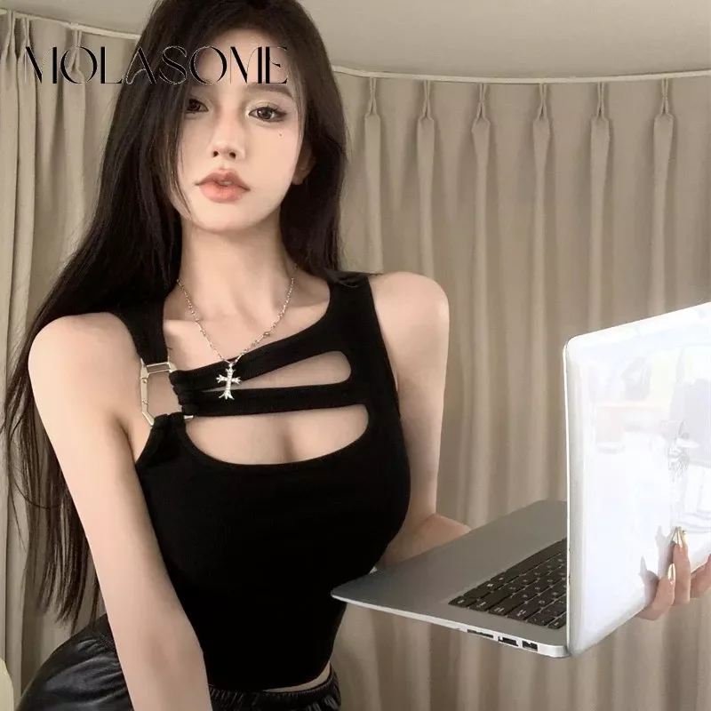 Áo ba lỗ croptop dây đan thân trước