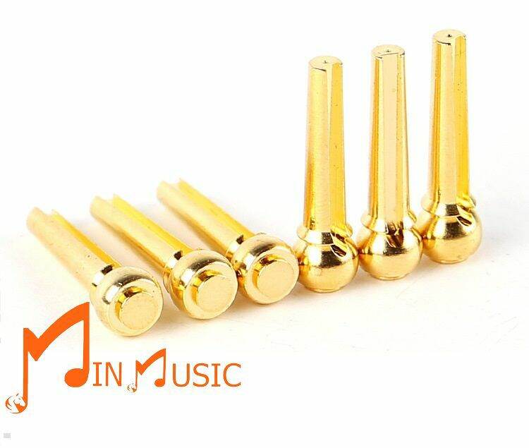 Bộ 6 Chốt Ghim Giữ Dây Đàn Guitar Đồng Thau