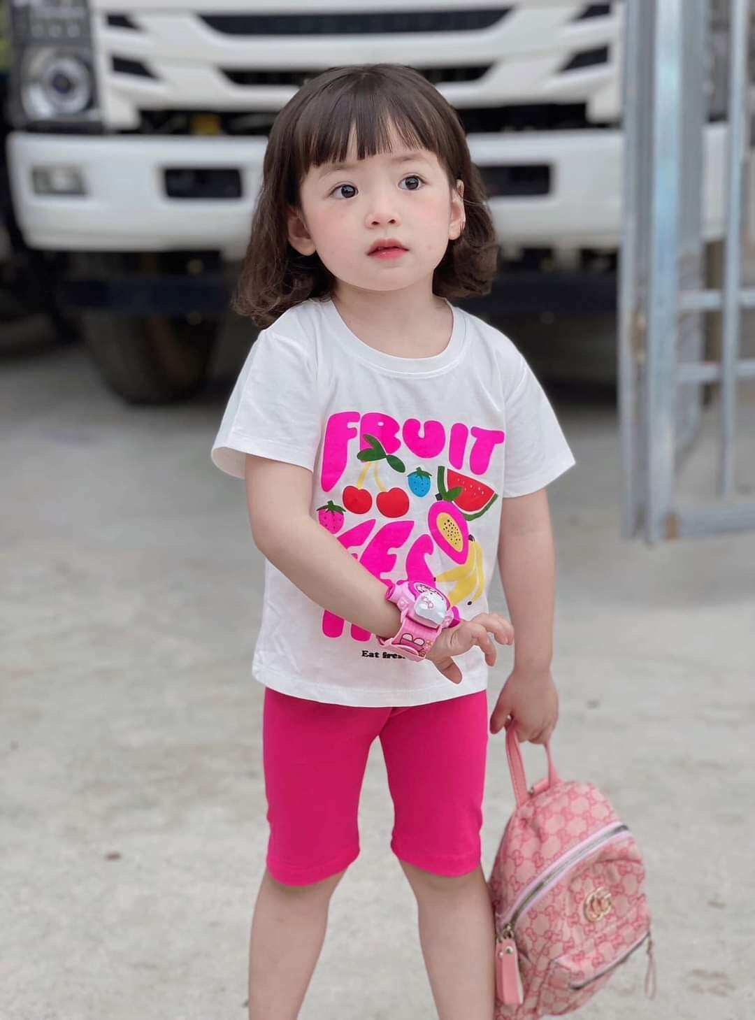 Sét 2 bộ bé gái chất cotton