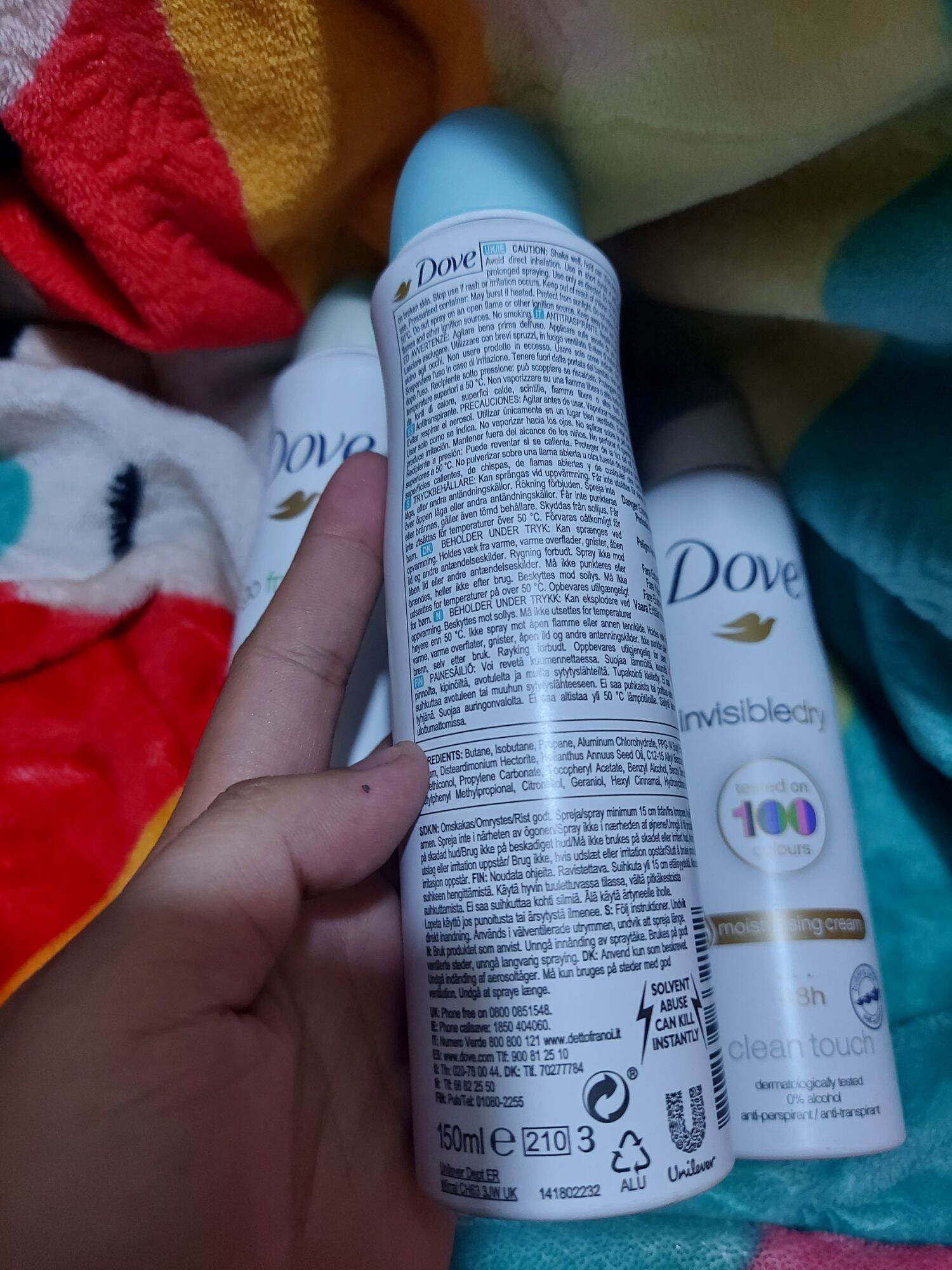 Xịt khử mùi Dove 150ml