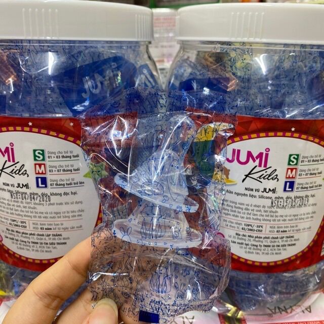 (Sỉ) Hộp 30 núm vú Jumi kid size M
