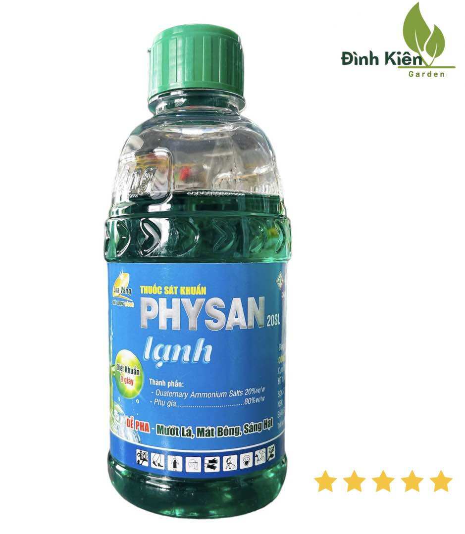Diệt khuẩn physan lạnh 20sl chai 480ml - cháy bìa lá, thối trái, thối hạt, nấm hồng, thối nhũn.