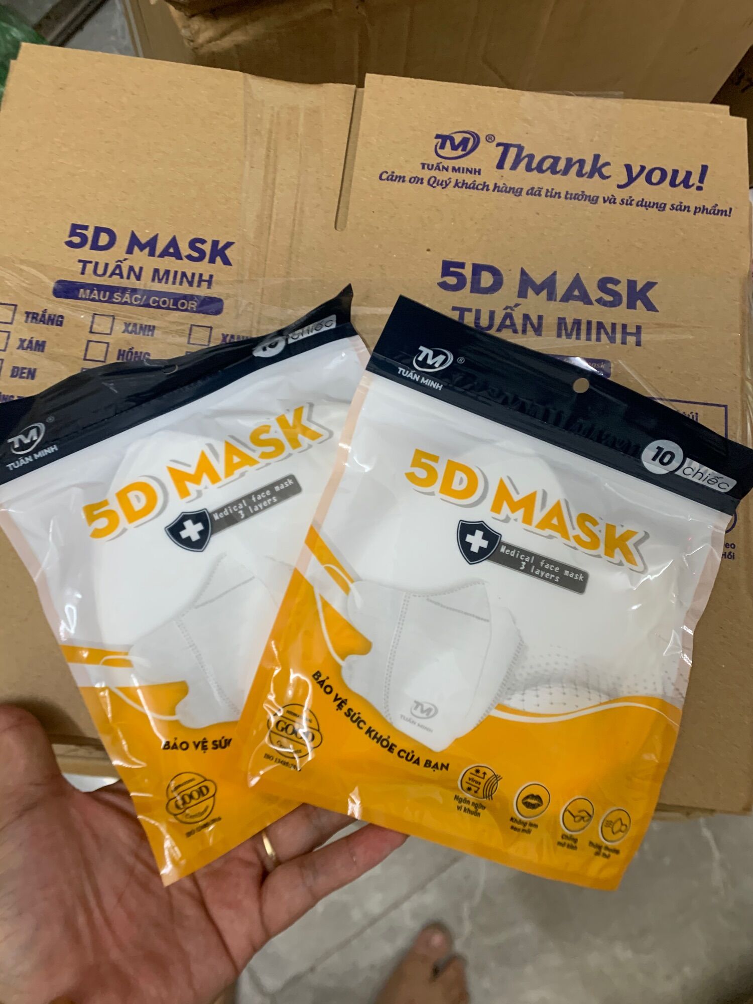 Sỉ thùng 100 khẩu trang 5d