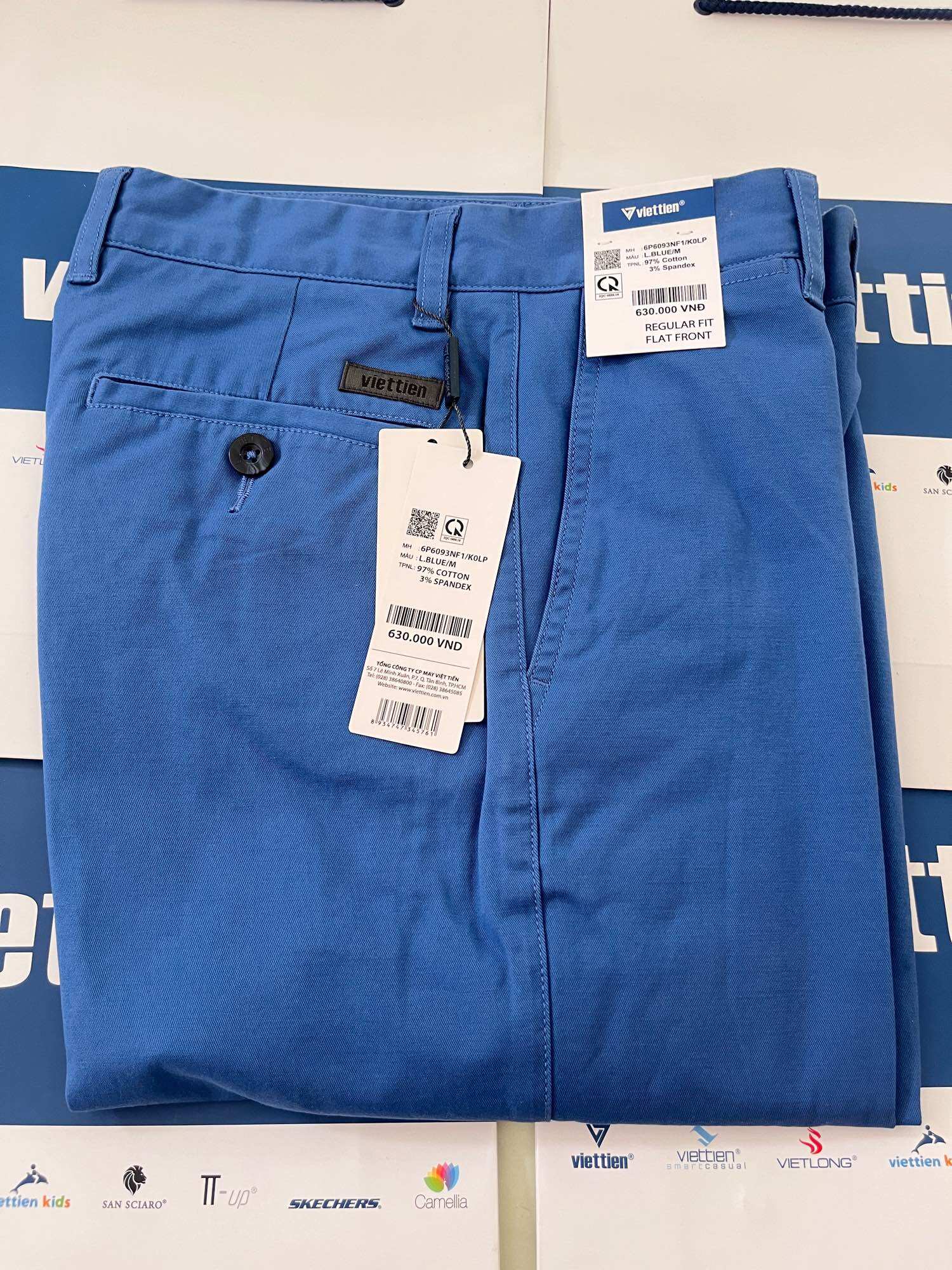 (6P6093) Quần kaki Việt Tiến form Regular fit hơi ôm trẻ trung
