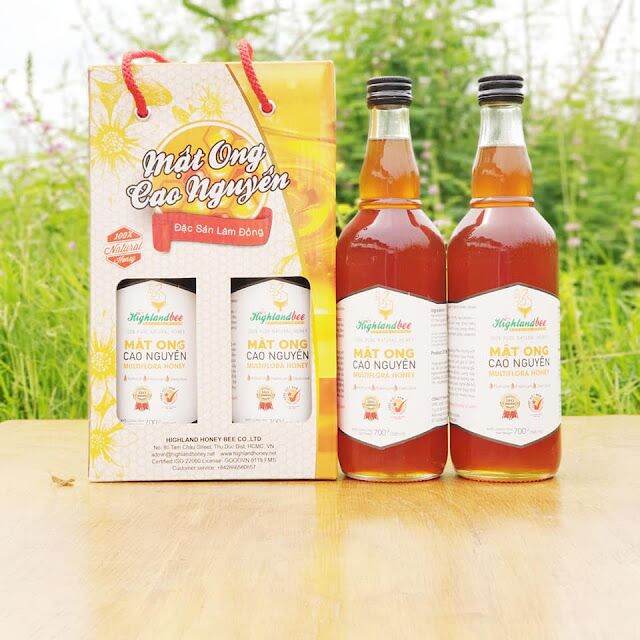2 Chai mật ong cao cấp nguyên chất Cao Nguyên Highlandbee 500ML