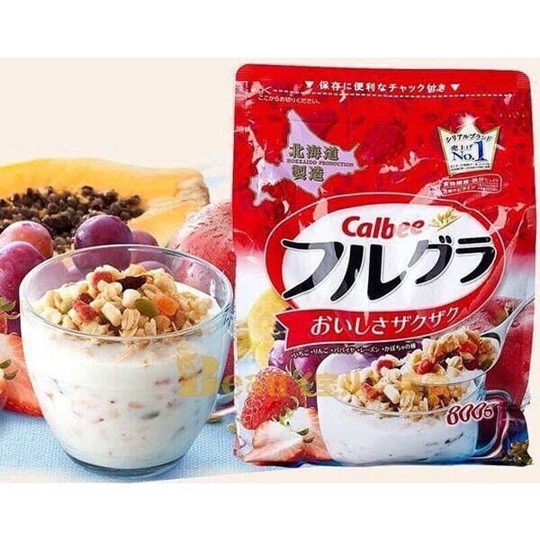 [HNND Date Tháng 08/04/2024] Ngũ cốc Calbee Đỏ Nội Địa Nhật 750g