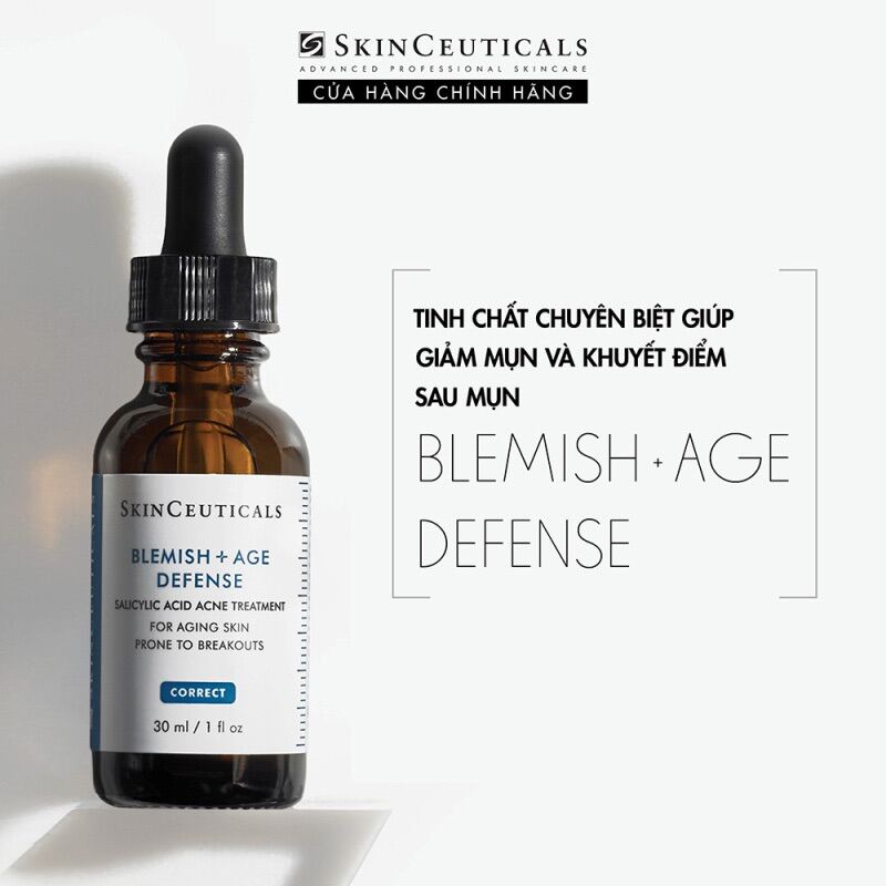 [HÀNG CÔNG TY] Skinceuticals Blemish + Age Defense giúp kiểm soát bã nhờn và ngăn ngừa hình thành mụn 30ml
