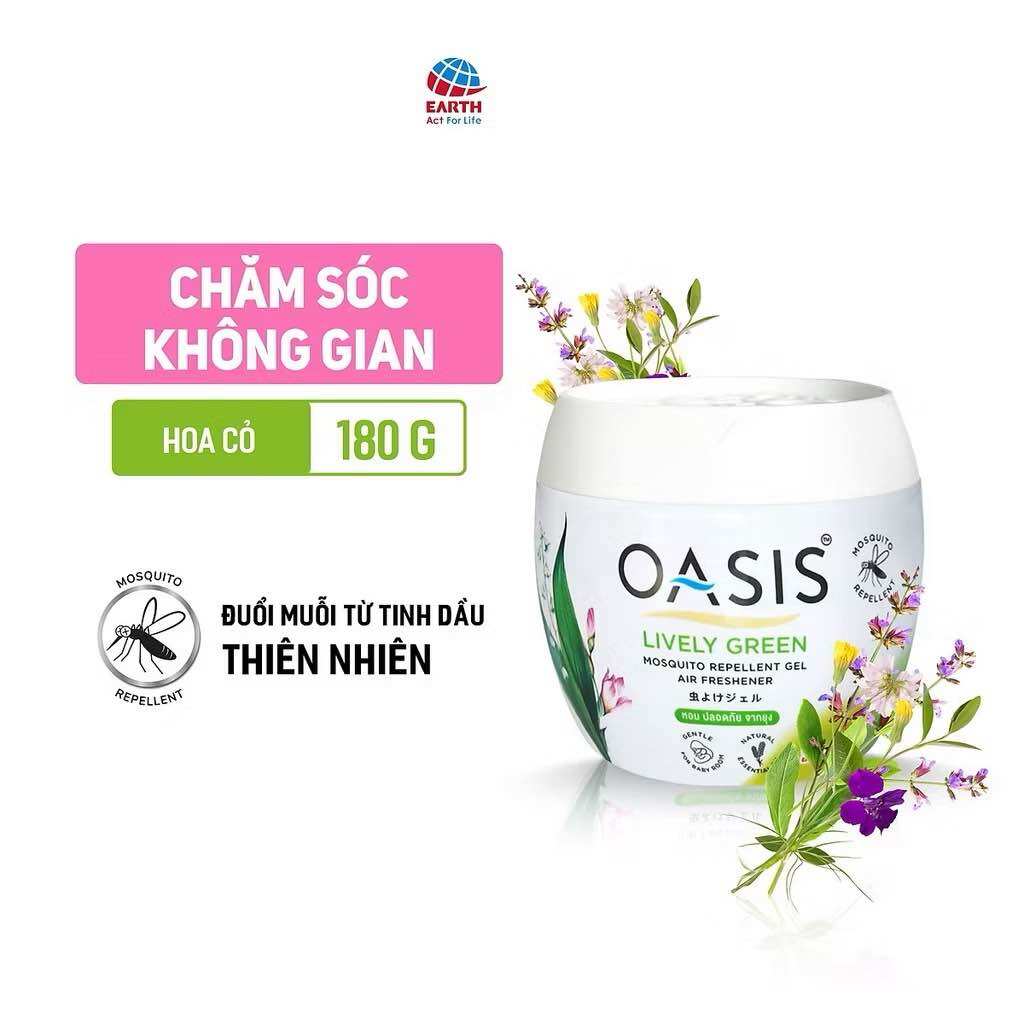 COMBO 2 SÁP THƠM PHÒNG ĐUỔI MUỖI OASIC DƯA HẤU/ HOA HỒNG/CHANH/ LAVENDER HỘP 180G