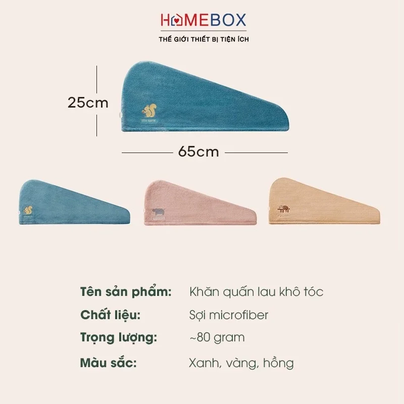 Khăn Ủ Tóc - Khăn Quấn Tóc Gội Đầu Cao Cấp