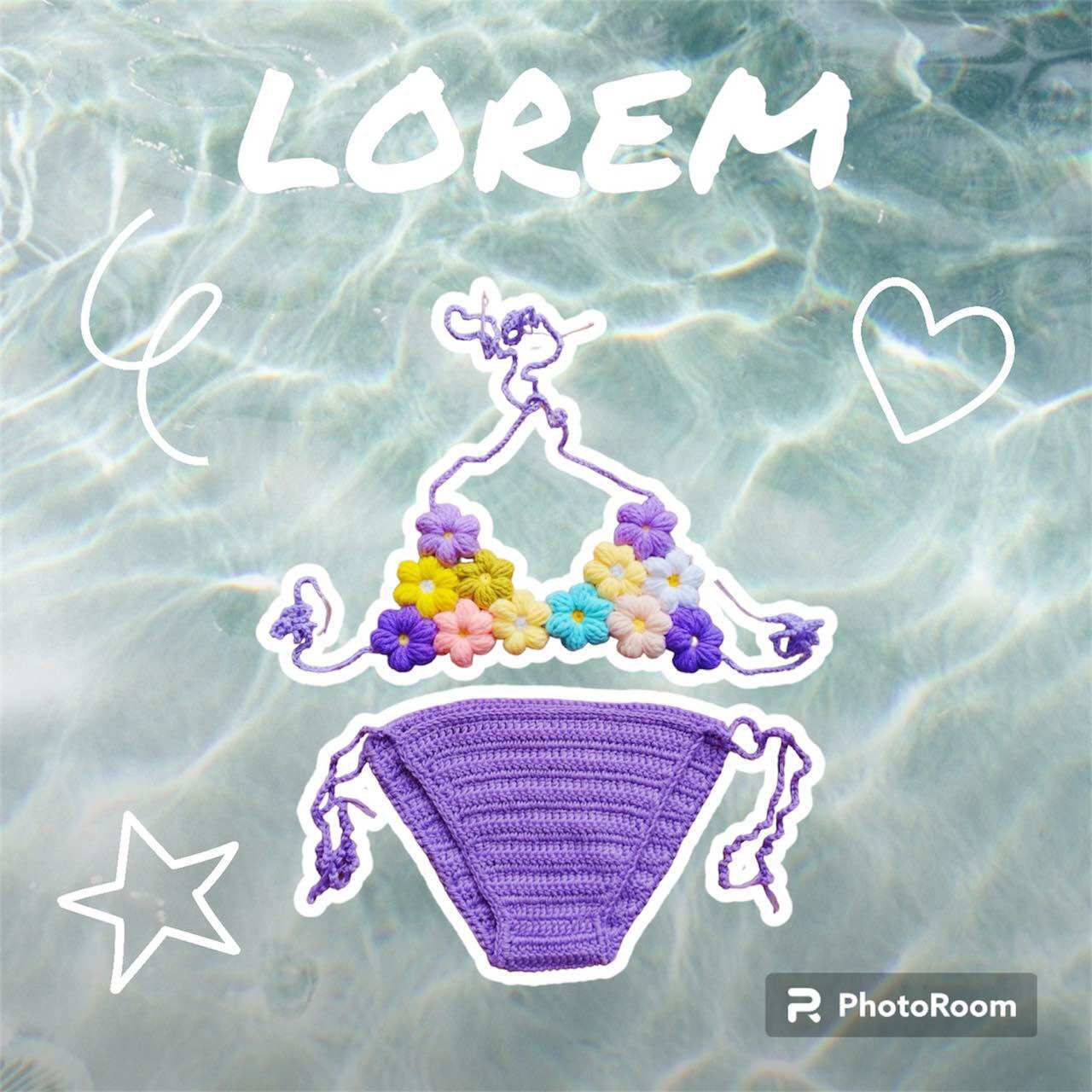 Bikini Len Handmade Cho Bé Gái |Đồ Bơi Len Hoa Cho Bé