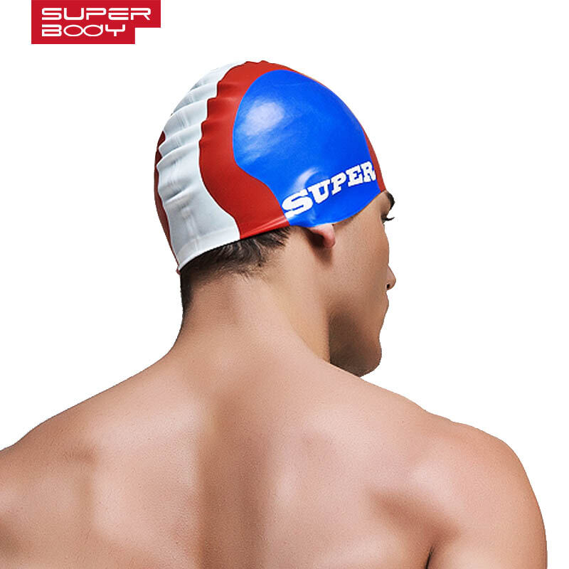 Mũ Bơi Silicone Suboer Mũ Bơi Nam Phối Màu Thời Trang Không Bo Đầu Chống Nước Tập Luyện Hiệu Quả Cao Dán Co Giãn