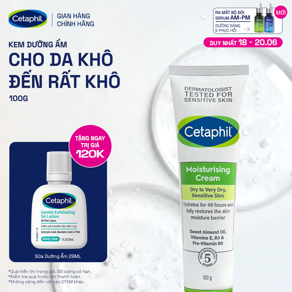 Kem dưỡng ẩm cho da nhạy cảm Cetaphil Moisturizing Cream 100g