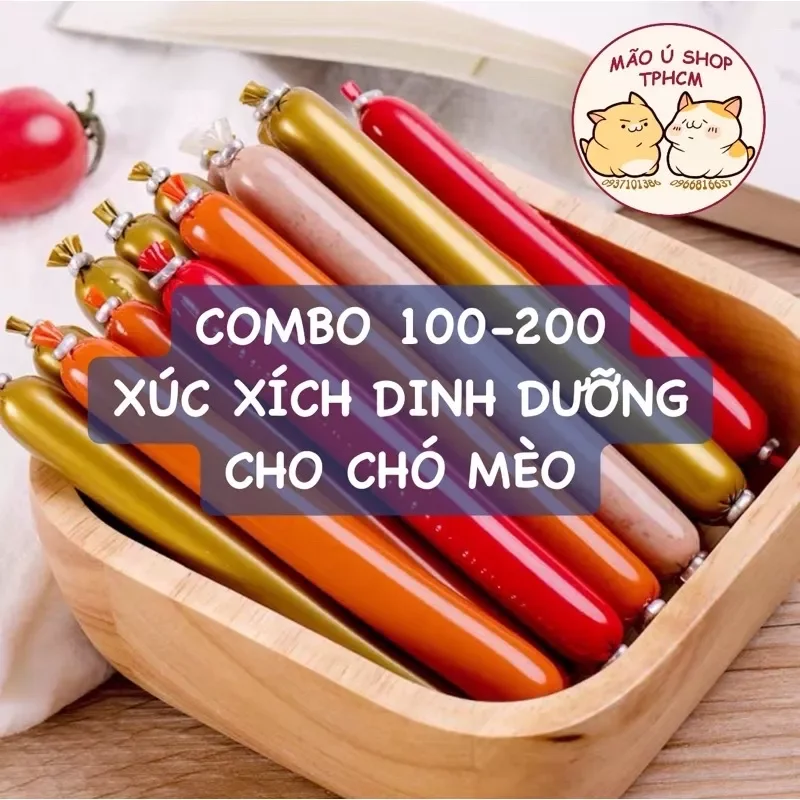 Xúc xích dinh dưỡng cho chó mèo