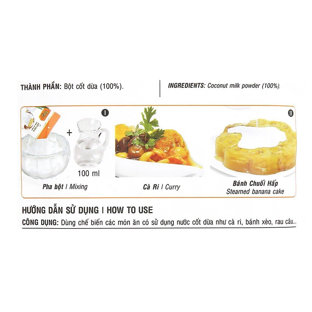 Bột nước cốt dừa taky 50gr
