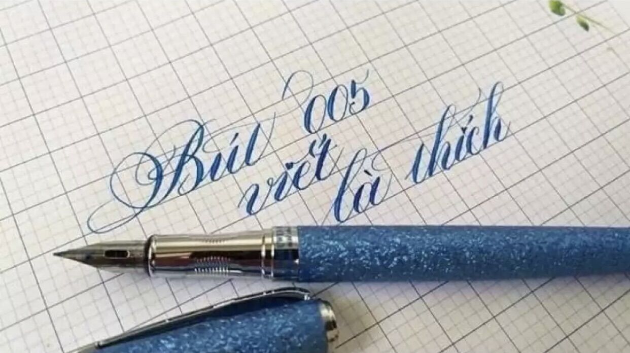 Bút máy ouguwen 005, ngòi lá tre, nét thanh đậm