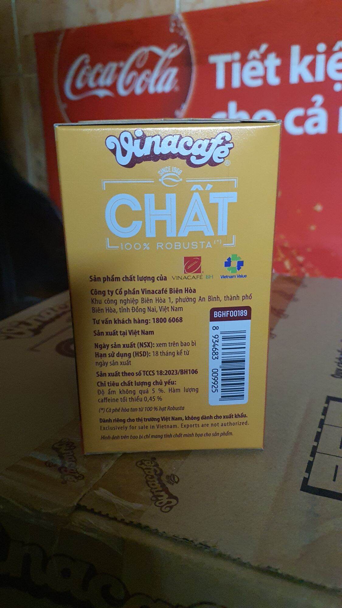 Cà phê CHẤT Vinacafe hộp 10 gói x 29g