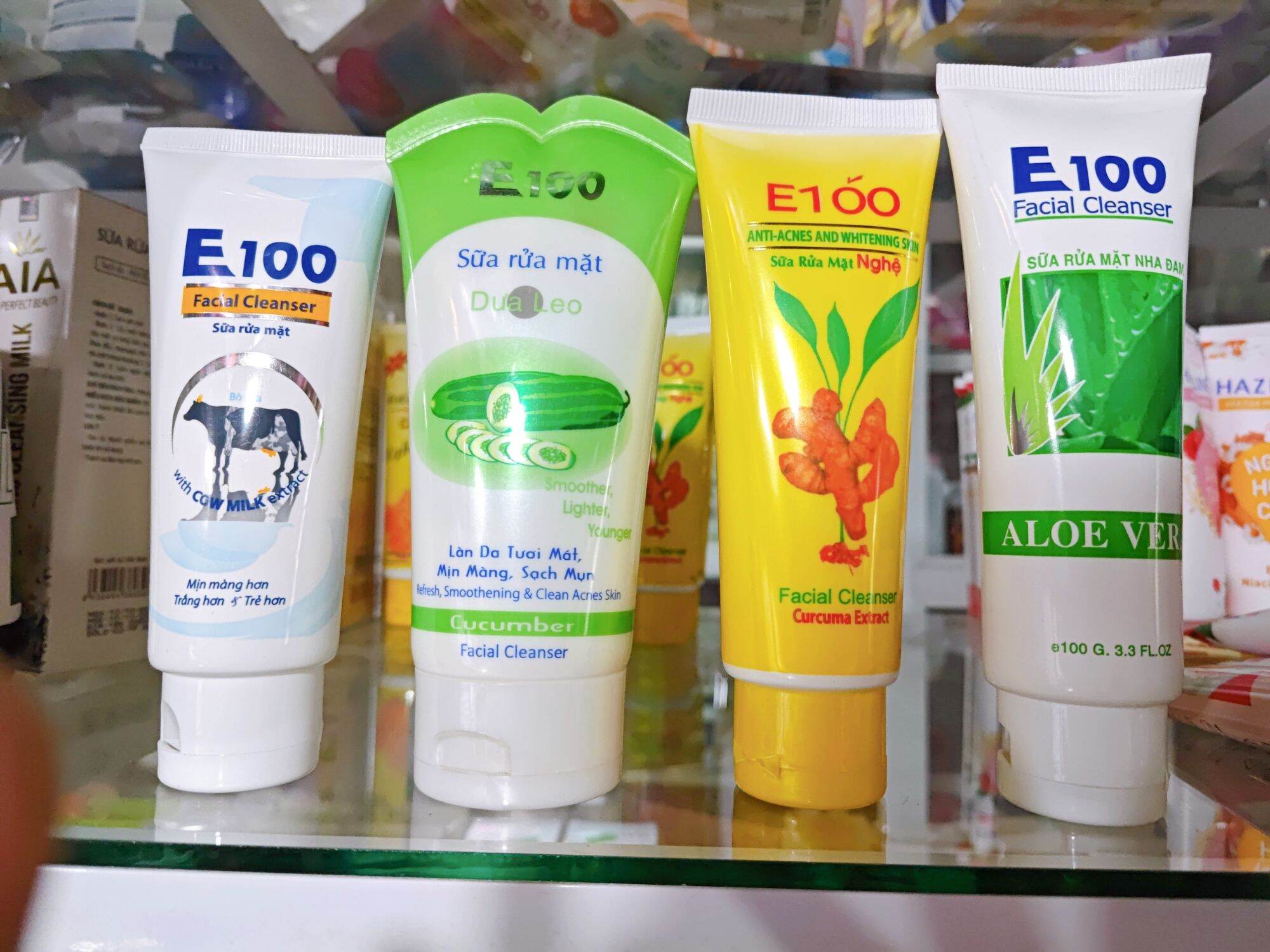 Sữa rửa mặt e100 - trắng da, ngừa mụn, giảm nhờn, mờ thâm