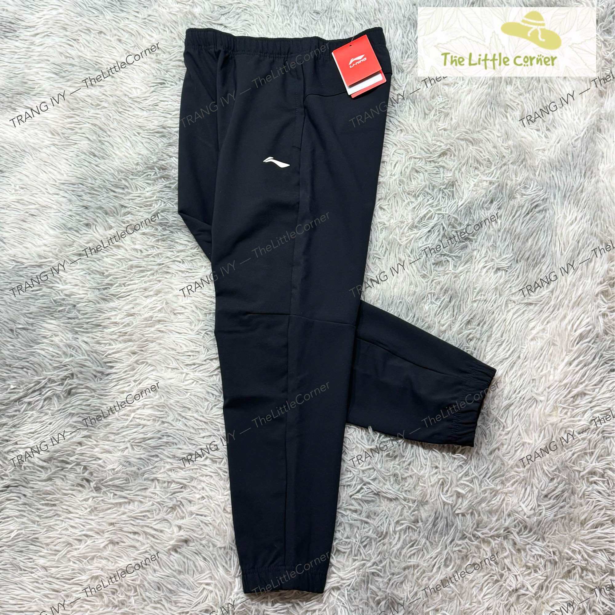 Quần gió lót nỉ nam Lining AYKR757