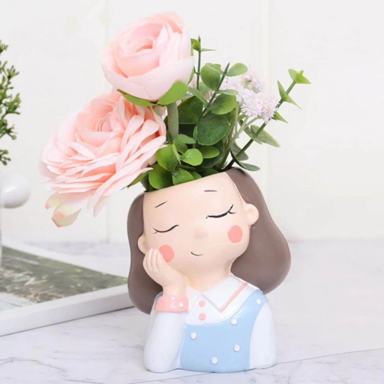 Chậu cô gái mộng mơ tóc dàitặng kèm 1 chú thỏ mini hàng bao bể