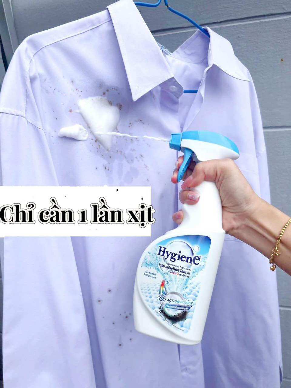 Xịt tẩy trắng quần áo hygiene thái lan