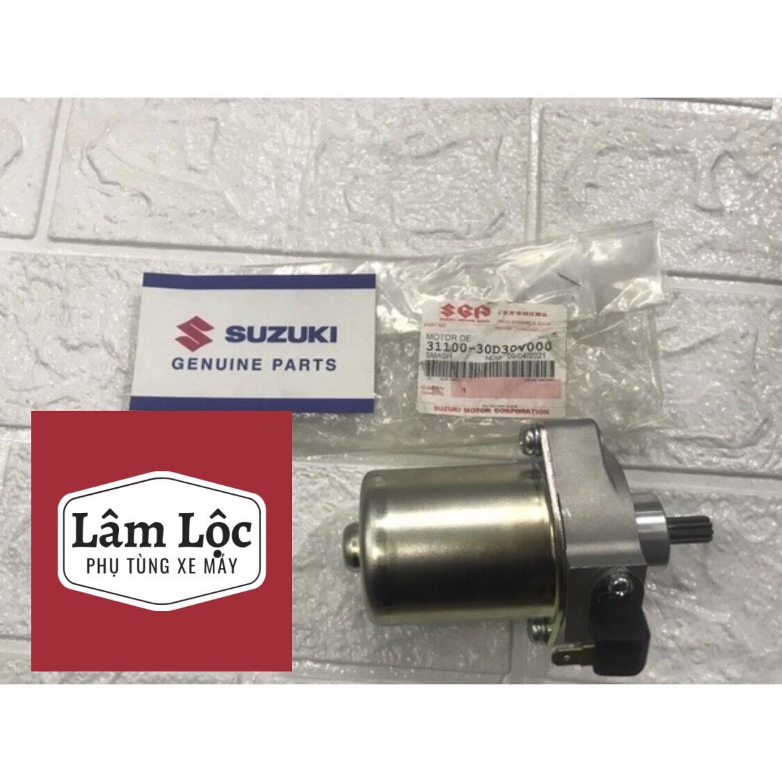Cục đề môtơ khởi động smash viva revo 110 suzuki chính hãng