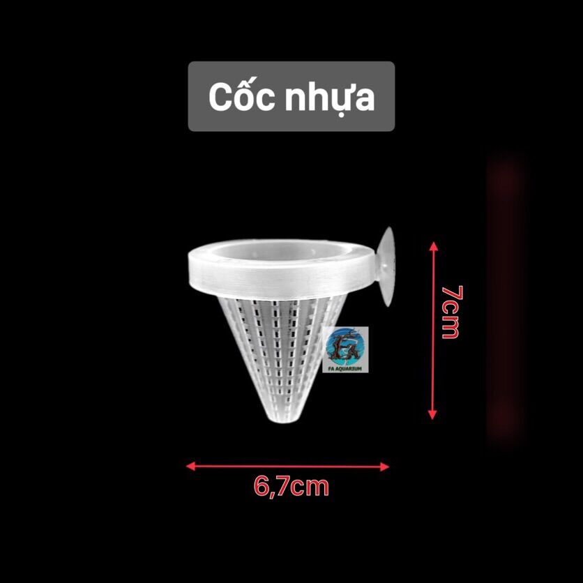 Cốc, phễu đựng giun trùn, rọ thức ăn cá